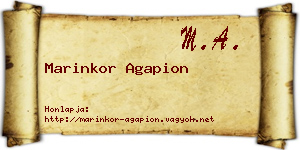 Marinkor Agapion névjegykártya